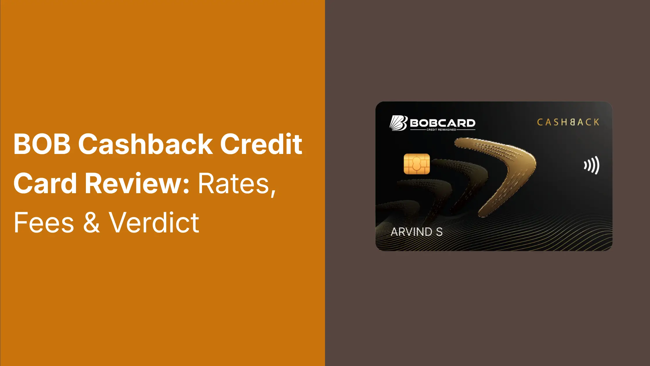 BOB Cashback Credit Card: 5% Cashback Review (2026)