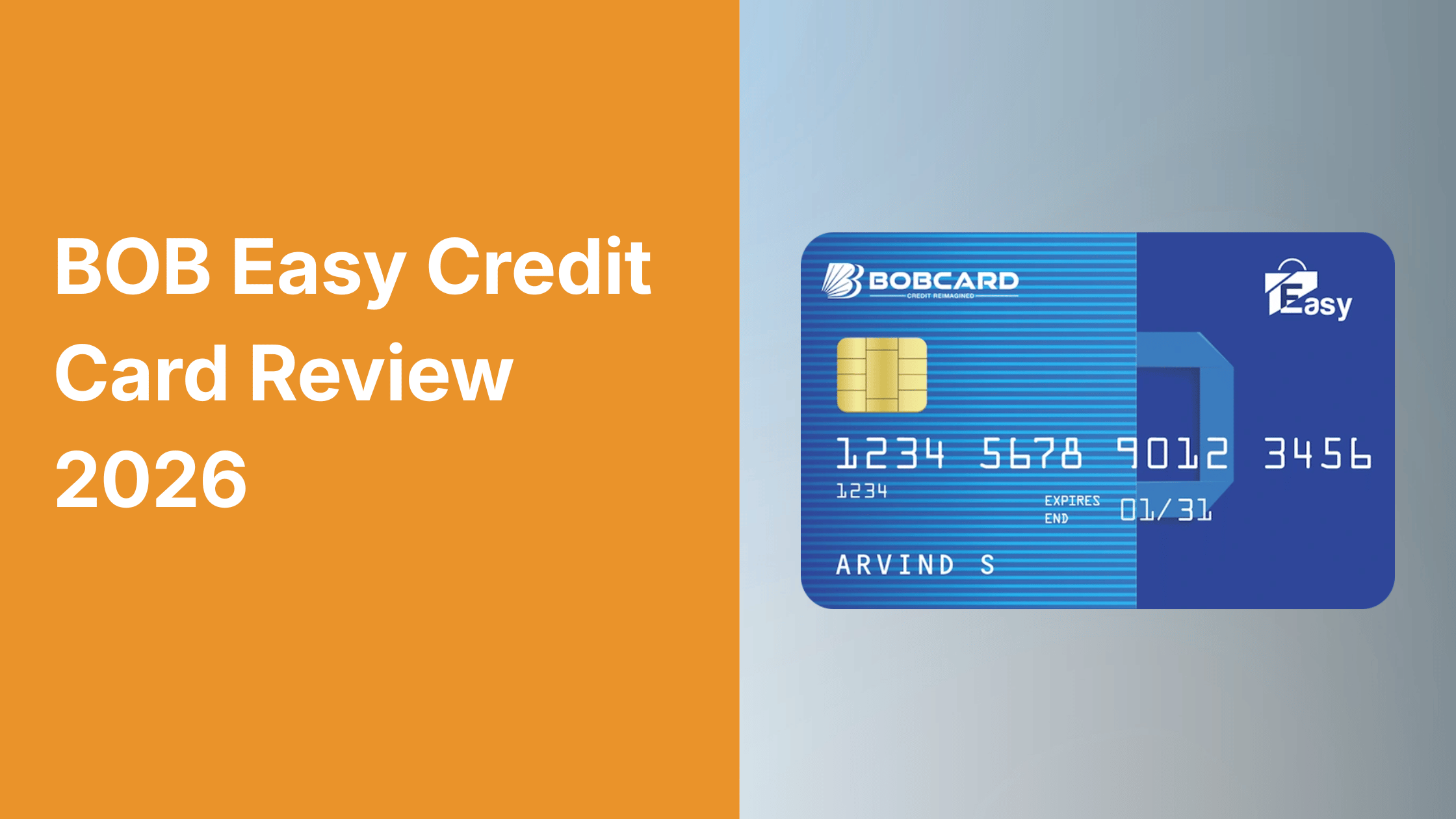 BOB Easy Credit Card Review 2026: Is It India's Best First Credit Card from BOBCARD?