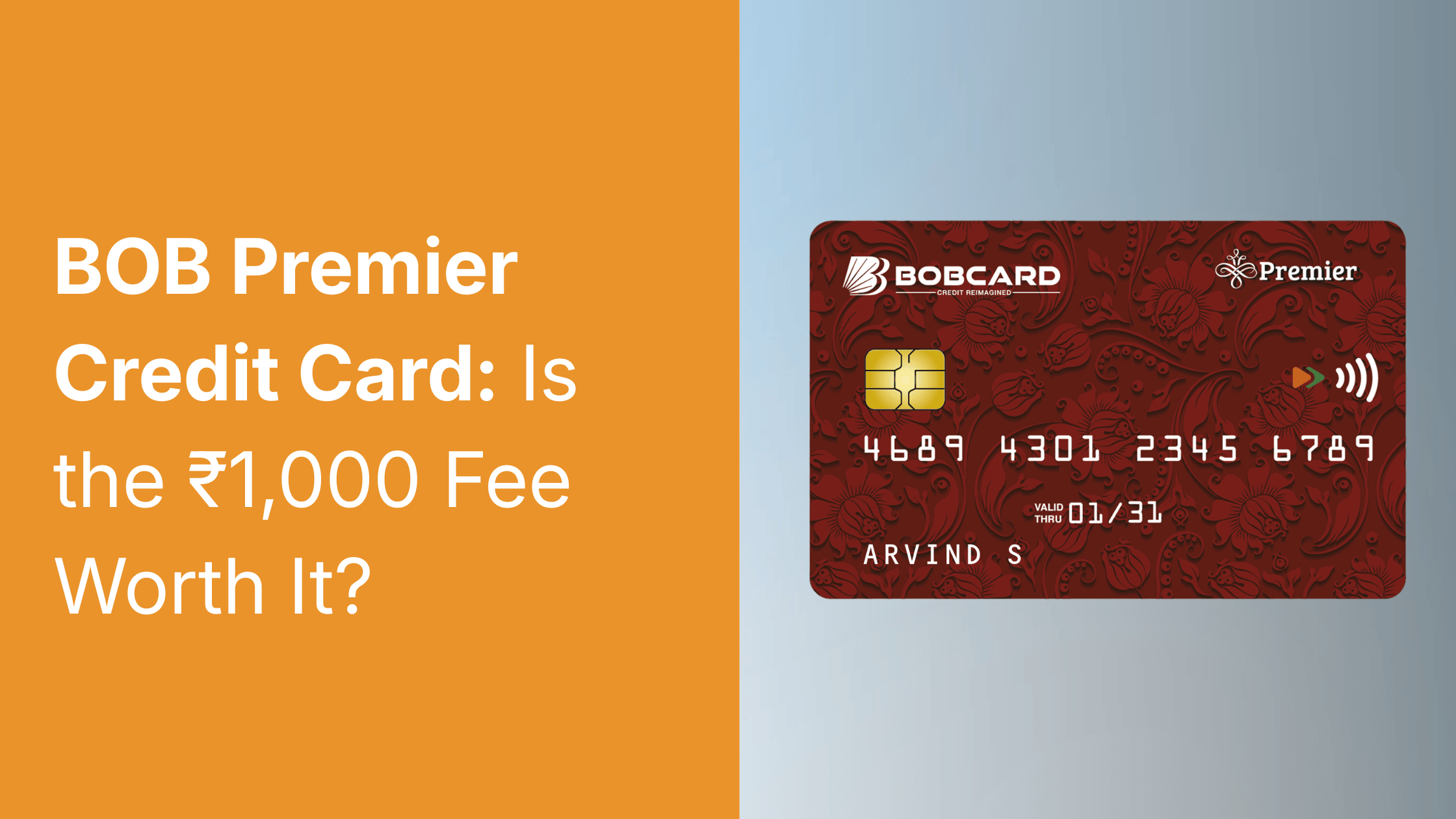 BOB Premier Credit Card: Is the ₹1,000 Fee Worth It?