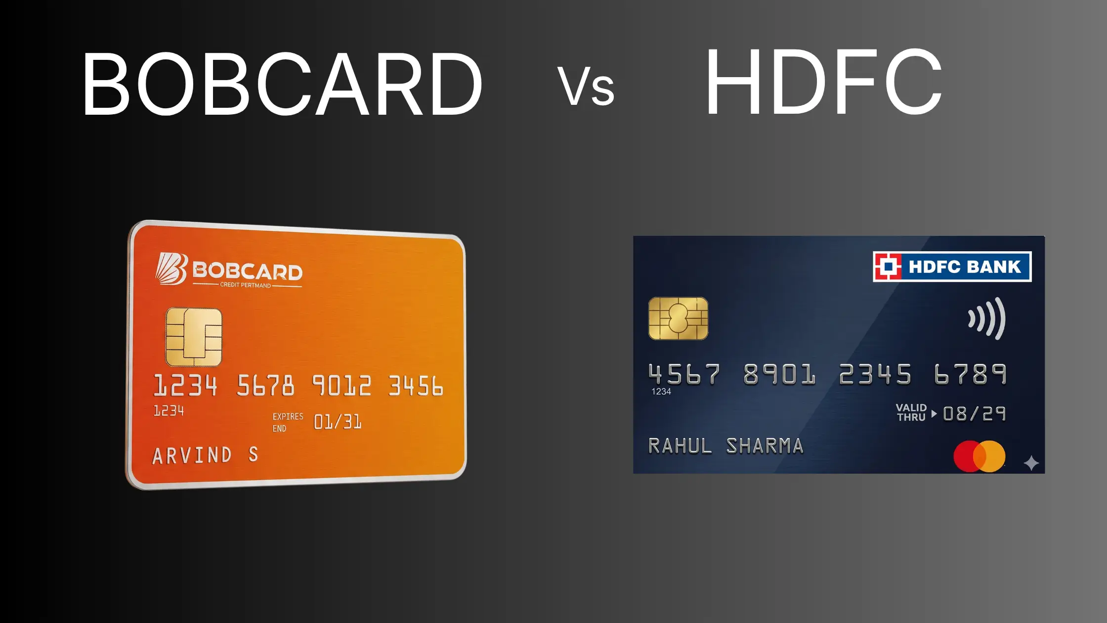 BOB vs HDFC Credit Cards: Which Bank's Range Wins?