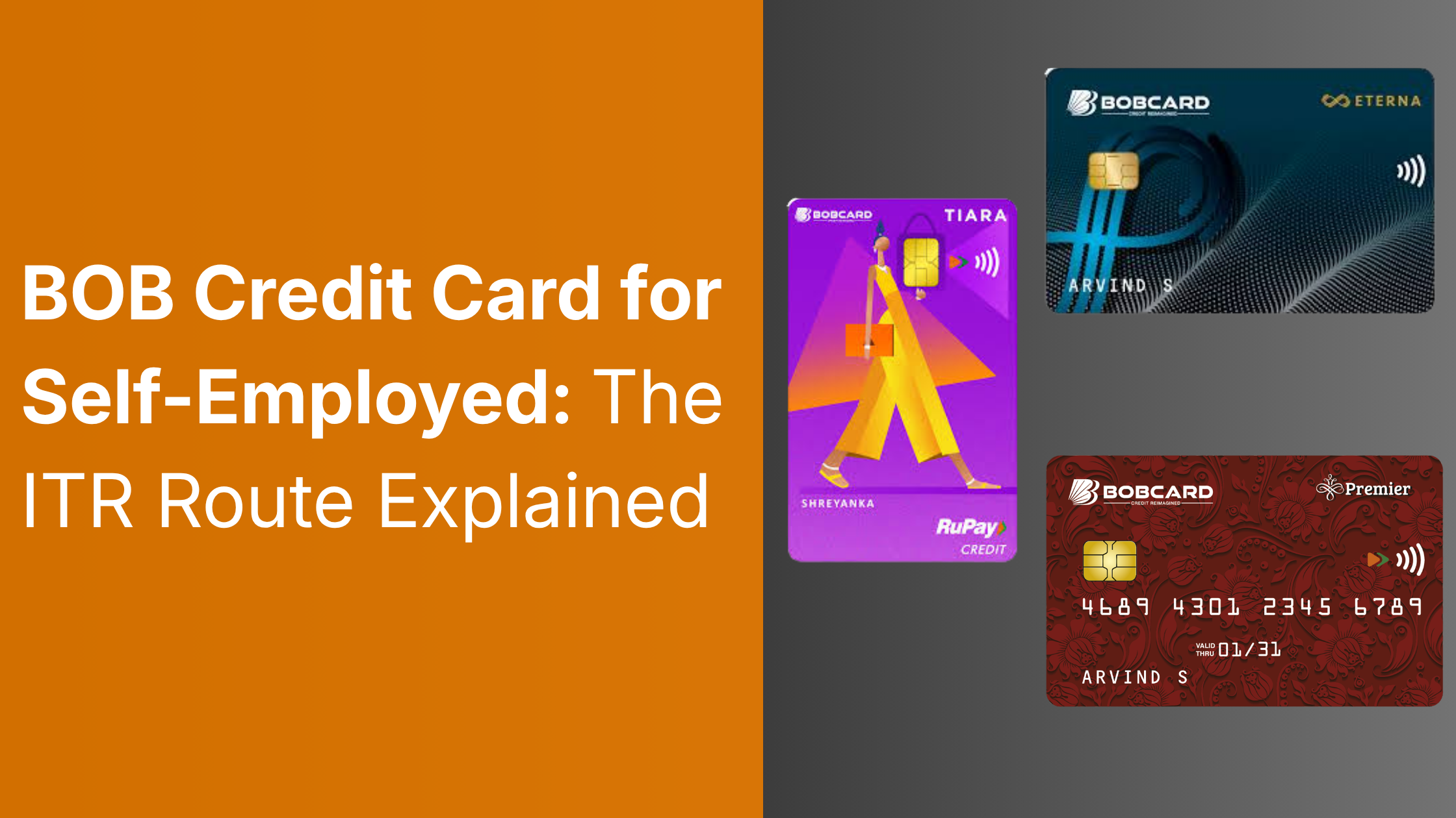BOB Credit Card for Self-Employed: The ITR Route Explained