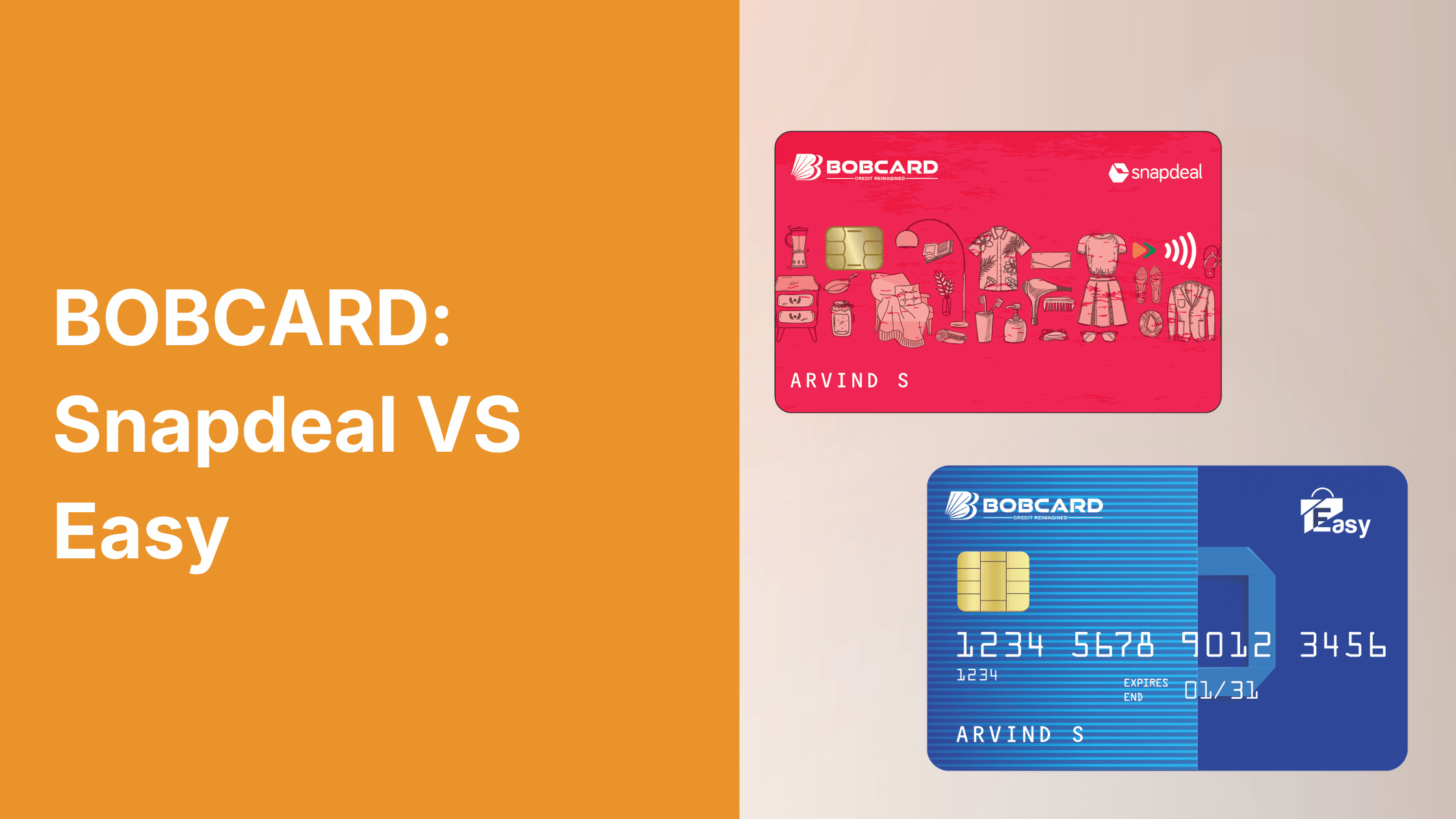 BOB Snapdeal vs BOB Easy: Best for Online Cashback?