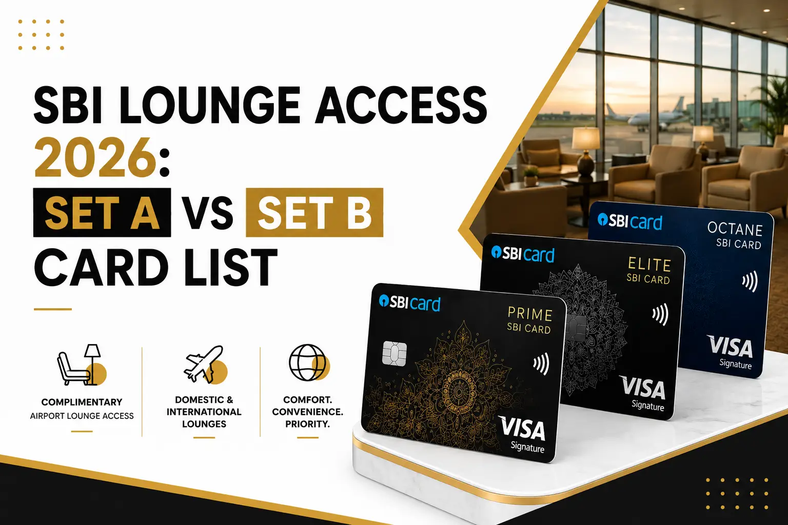 SBI Lounge Access 2026: Set A vs Set B Card List
